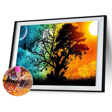 Load image into Gallery viewer, Sun Moon Tree 40x30cm(canvas) full round drill diamond painting

