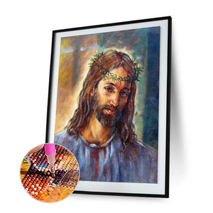 Jesus 30x40cm(canvas) full round drill diamond painting