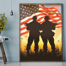 Load image into Gallery viewer, Flag Soldier 30x40cm(canvas) full round drill diamond painting
