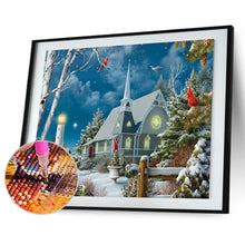 Load image into Gallery viewer, Lighthouse Snow 40x30cm(canvas) full round drill diamond painting
