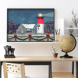 Lighthouse Snow 40x30cm(canvas) full round drill diamond painting