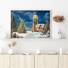Load image into Gallery viewer, Christmas Tree Snow 40x30cm(canvas) full round drill diamond painting
