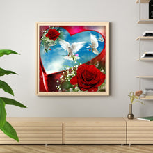 Load image into Gallery viewer, Love Rose 35x35cm(canvas) full round drill diamond painting
