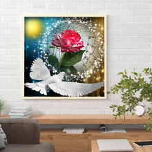 Load image into Gallery viewer, Pigeon Rose 35x35cm(canvas) full round drill diamond painting
