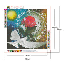 Load image into Gallery viewer, Pigeon Rose 35x35cm(canvas) full round drill diamond painting
