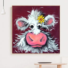 Load image into Gallery viewer, Calf With Flower 30x30cm(canvas) full round drill diamond painting
