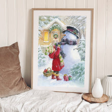 Load image into Gallery viewer, Snowman 30x45cm(canvas) full round drill diamond painting
