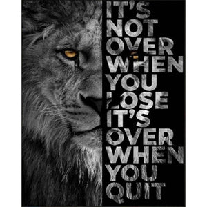 Letters Lion 40x50cm(canvas) full round drill diamond painting