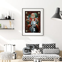 Load image into Gallery viewer, Santa Motorcyclist 40x55cm(canvas) full round drill diamond painting
