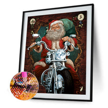 Load image into Gallery viewer, Santa Motorcyclist 40x55cm(canvas) full round drill diamond painting
