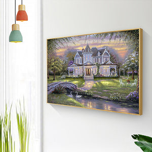 Country Villa 50x40cm(canvas) full square drill diamond painting