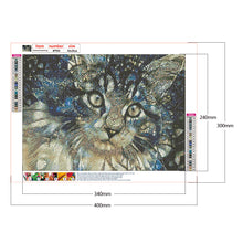 Load image into Gallery viewer, Cat Animal 40x30cm(canvas) full round drill diamond painting
