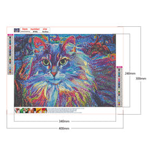 Load image into Gallery viewer, Cat Animal 40x30cm(canvas) full round drill diamond painting
