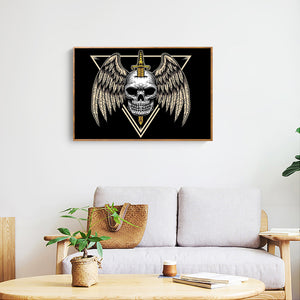 Winged Skull 40x30cm(canvas) full round drill diamond painting