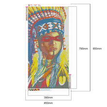 Load image into Gallery viewer, Indian Woman 45x85cm(canvas) full square drill diamond painting
