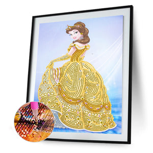 Princess 30x40cm(canvas) partial special shaped drill diamond painting