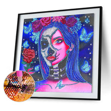 Load image into Gallery viewer, Halloween 30x30cm(canvas) partial special shaped drill diamond painting
