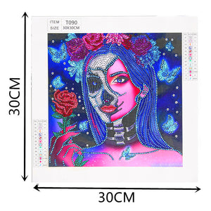 Halloween 30x30cm(canvas) partial special shaped drill diamond painting