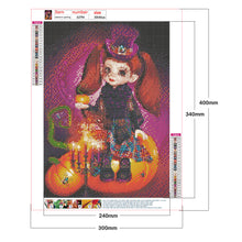 Load image into Gallery viewer, Halloween Cartoon Girl 30x40cm(canvas) full round drill diamond painting
