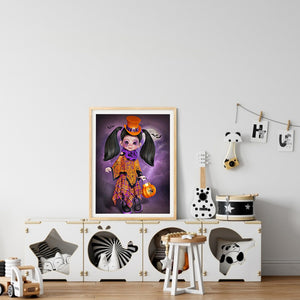 Halloween Cartoon Girl 30x40cm(canvas) full round drill diamond painting