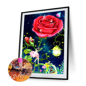 Red Rose 30x40cm(canvas) full round drill diamond painting