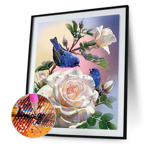Flowers & Birds 30x40cm(canvas) full round drill diamond painting