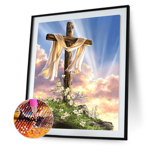 Cross 30x40cm(canvas) full round drill diamond painting