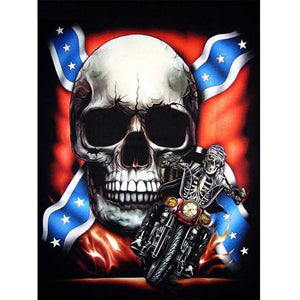 Flag Skull 30x40cm(canvas) full round drill diamond painting