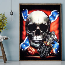 Load image into Gallery viewer, Flag Skull 30x40cm(canvas) full round drill diamond painting
