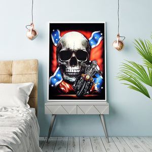 Flag Skull 30x40cm(canvas) full round drill diamond painting