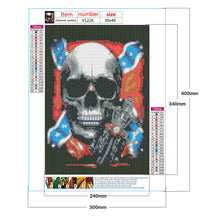 Load image into Gallery viewer, Flag Skull 30x40cm(canvas) full round drill diamond painting
