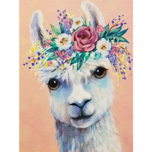 Wreath Alpaca 30x40cm(canvas) full round drill diamond painting