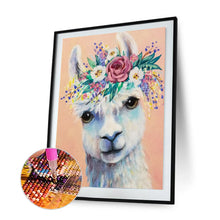 Load image into Gallery viewer, Wreath Alpaca 30x40cm(canvas) full round drill diamond painting
