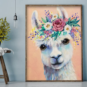 Wreath Alpaca 30x40cm(canvas) full round drill diamond painting