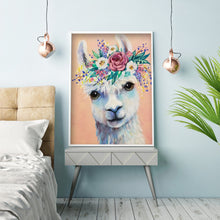 Load image into Gallery viewer, Wreath Alpaca 30x40cm(canvas) full round drill diamond painting
