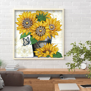 Sunflower 30x30cm(canvas) partial special shaped drill diamond painting