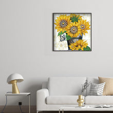 Load image into Gallery viewer, Sunflower 30x30cm(canvas) partial special shaped drill diamond painting
