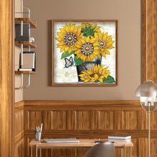 Load image into Gallery viewer, Sunflower 30x30cm(canvas) partial special shaped drill diamond painting
