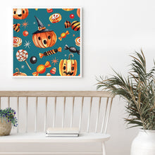 Load image into Gallery viewer, Halloween Pumpkin Candy 30x30cm(canvas) full round drill diamond painting
