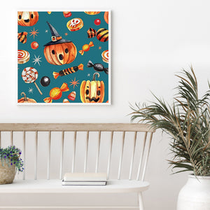 Halloween Pumpkin Candy 30x30cm(canvas) full round drill diamond painting