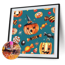 Load image into Gallery viewer, Halloween Pumpkin Candy 30x30cm(canvas) full round drill diamond painting
