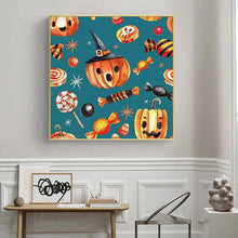 Load image into Gallery viewer, Halloween Pumpkin Candy 30x30cm(canvas) full round drill diamond painting
