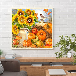 Sunflower Pumpkin 40x40cm(canvas) full round drill diamond painting