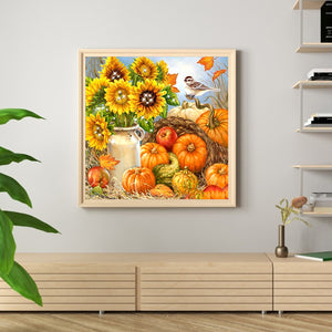Sunflower Pumpkin 40x40cm(canvas) full round drill diamond painting
