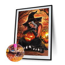 Load image into Gallery viewer, Pumpkin Witch 30x40cm(canvas) full round drill diamond painting
