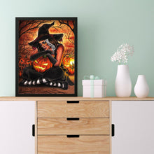 Load image into Gallery viewer, Pumpkin Witch 30x40cm(canvas) full round drill diamond painting
