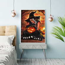 Load image into Gallery viewer, Pumpkin Witch 30x40cm(canvas) full round drill diamond painting
