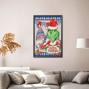 Green Fur Monster & Goblin 35x50cm(canvas) full round drill diamond painting