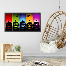 Load image into Gallery viewer, Halloween Pumpkin Monster Collection 80x40cm(canvas) full round drill diamond painting
