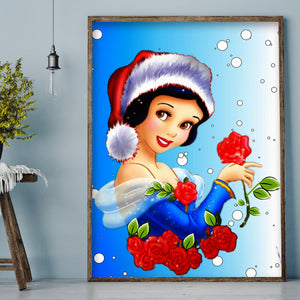 Christmas Snow White 30x40cm(canvas) full round drill diamond painting